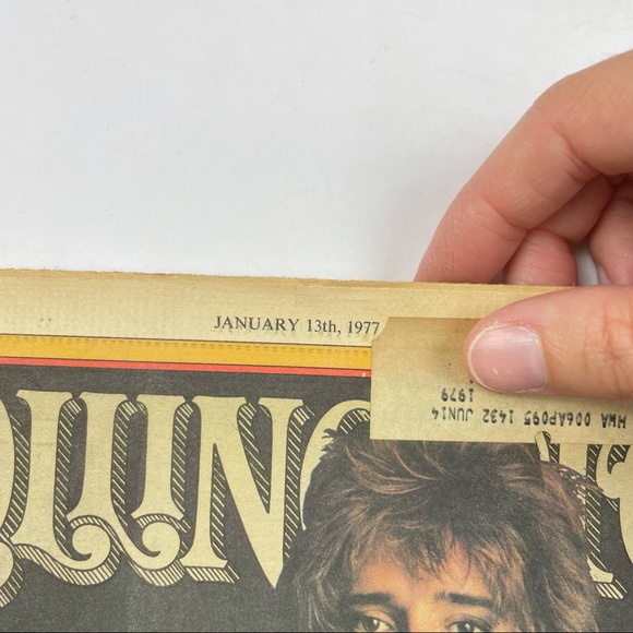 Vintage Rolling Stone Magazine Rod Stewart January 13, 1977 Music Art Rock - Picture 2 of 5